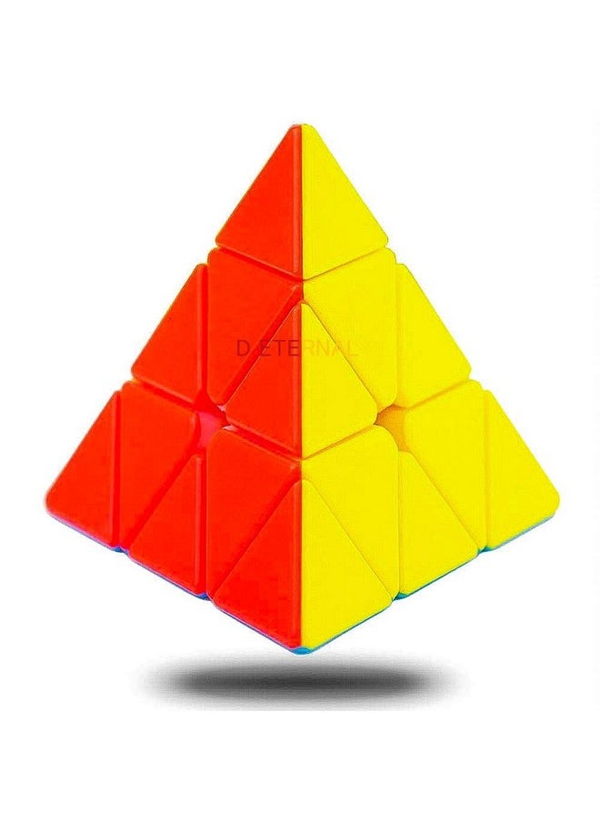 D ETERNAL Cube Combo Set Of 2X2 Cube Pyraminx Triangle And Mirror Puzzle Fantasy Cubes Combo For 14 Years And Up,Multicolor, Kids and Professionals