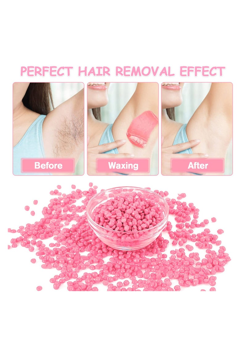 جوي وورلد خرز الشمع الصلب، حبوب الشمع لإزالة الشعر، شمع صلب للبشرة الحساسة للوجه والساقين والإبطين والبرازيلي والبيكيني وكامل الجسم في المنزل، خرز الشمع للنساء والرجال - Image 5