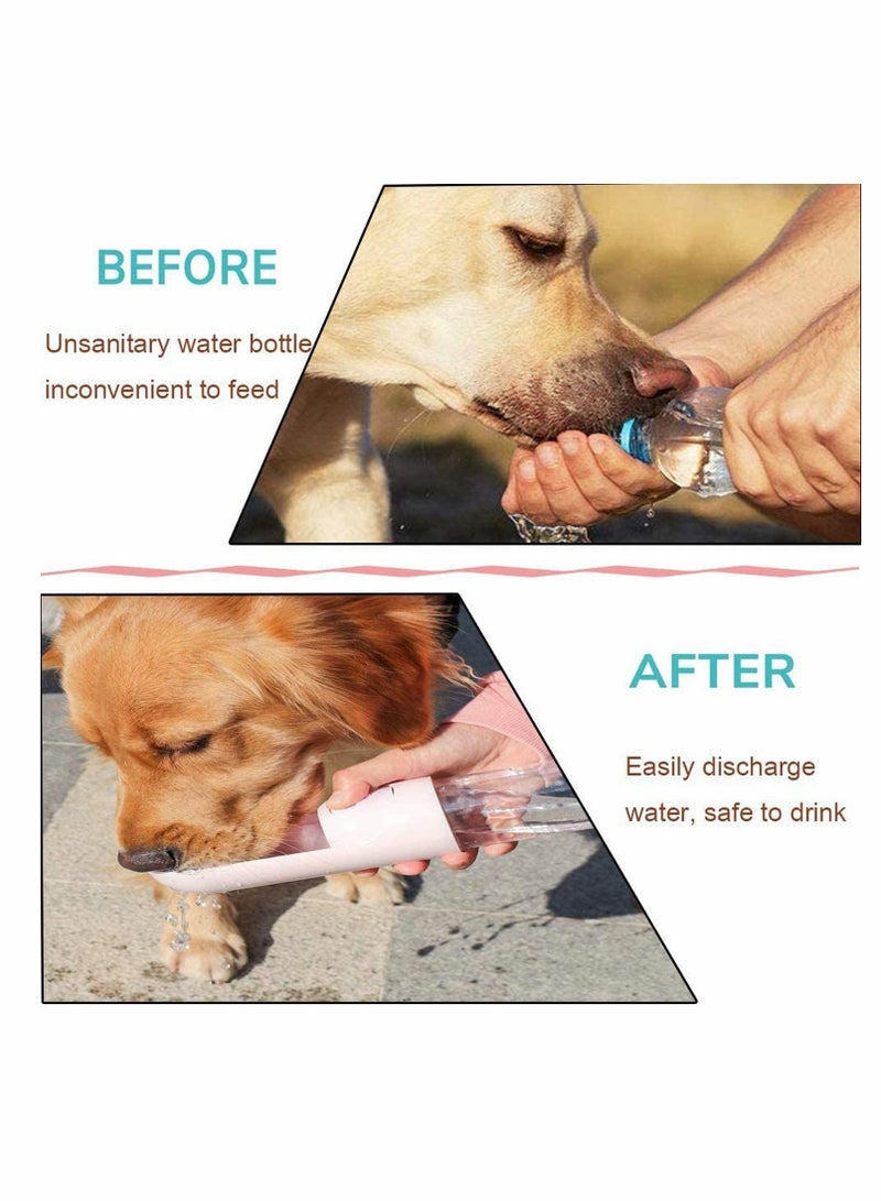 SOLARAE Portable Pet Water Bottle, Travel Water Cup Dispenser for Dogs Cats Small Animals, Antibacterial Drawer-Style Reversible, Lightweight Leak Proof BPA Free Food Grade Outdoor Drink Bottle - Image 4