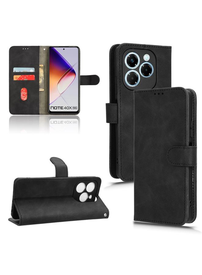 Zaboon Case For Infinix Note 40X 5G Skin Feel Magnetic Flip Leather Phone Case - Image 1