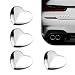 lekiliky 4PCS Heart Metal Car Emblem Stickers Metal Chrome Waterproof Faderesistant Vehicle Decals Creative Fashionable Rear Love Badge Decoration for Doors Bumper Rear License Plate Silver - Image 2