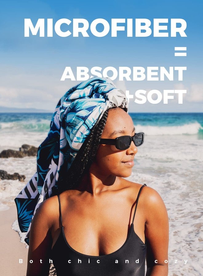 OCOOPA Microfiber Beach Towel Fast Drying, Extra Large 63" x 31" Sand Free Beach Towel Super Lightweight Towels for Swimming Pool, Camping, Picnic, Yoga Gym Sports - Image 3