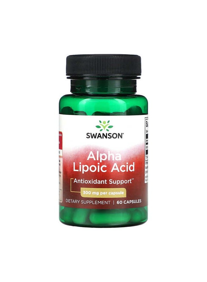 SWANSON حمض ألفا ليبويك، 300 ملغ، 60 كبسولة