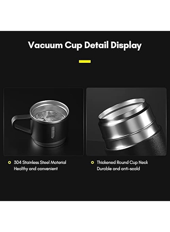 Double Layer Stainless Steel Vacuum Insulated Water Bottle Coffee Mug Thermal Bottle 12H Keeps Hot and Cold Leakproof Suitable for Home Office Outdoor Travel - Image 3