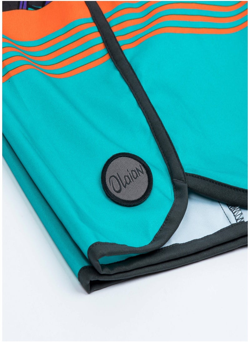 OLAIAN OLAIAN by DECATHLON, Boy's swim shorts - 500 Memphis green  - Image 3