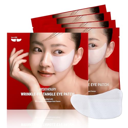 MEDITHERAPY Wrinkle-fit Tangle Eye Patch - Under Eye Patches for Dark Circles and Puffy Eyes - Eye Bags Treatment for Women - Mega Collagen Gel Pads for Puffiness - Firming & Deep Hydrating - 4EA - Image 1