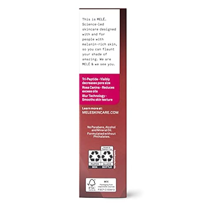 Mele Minimizing Serum Visibly Reduces Pore Size and Reduces Excess Oil Smooth Pore With Pore Blur Technology, Tri-peptide, and Rose Hips Extract For Glowing Skin 1 OZ - Image 5