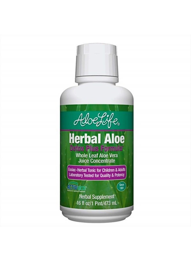 Aloe Life – Detox Plus Formula, Aloe-Based Detox Supplement, Aloe Vera Juice Cleanse, Promotes Healthier Digestion, Concentrated Herbal Tonic, Gut Health Detox for General Wellness (Lemon Lime, 16oz.)  - Image 1