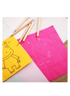 Excefore 105 Pieces White Carbon Transfer Paper 11.7 x 8.3 Inch Tracing Paper Carbon Graphite Copy Paper with Embossing Stylus Tracing Stylus Dotting Tools for Cloth Fabric Paper Wood  - Image 2