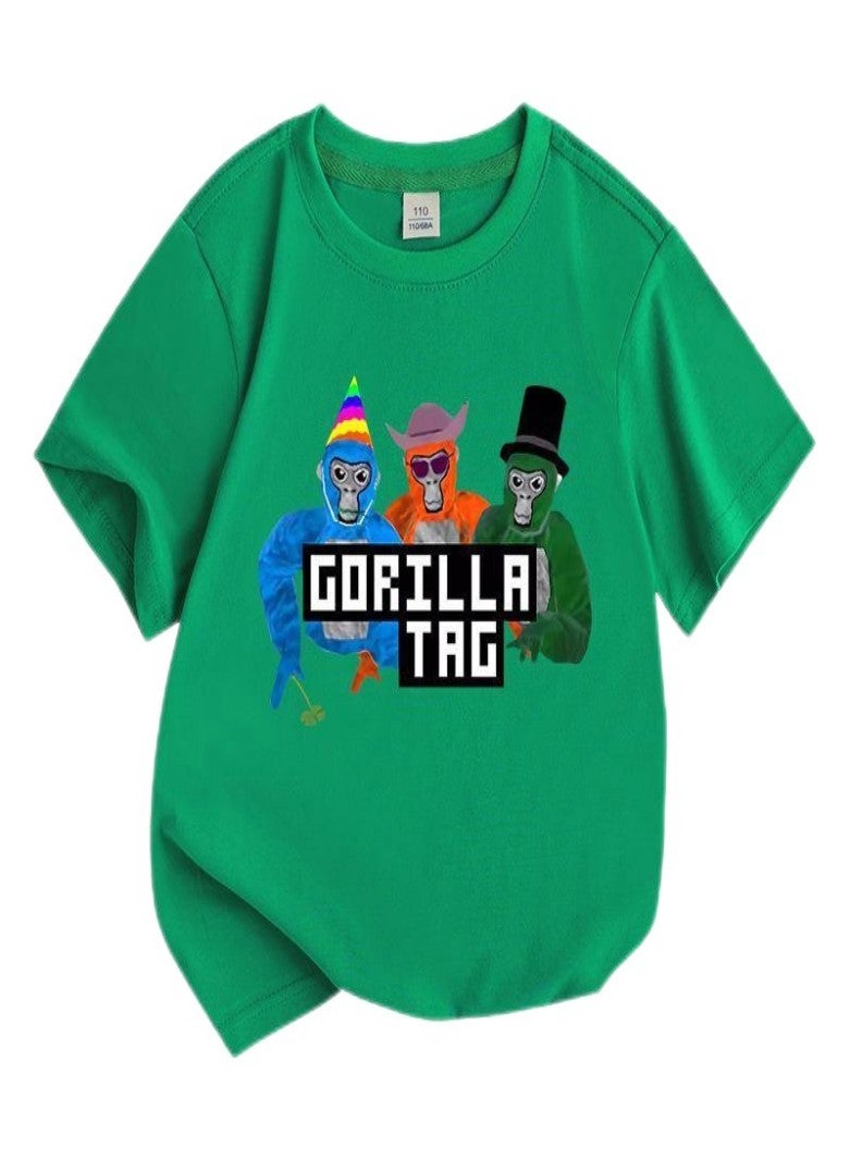 Gorilla Tag Unisex Short Sleeve Stylish Top TShirt cotton Tee for Boys Girls Kid Children - Image 1