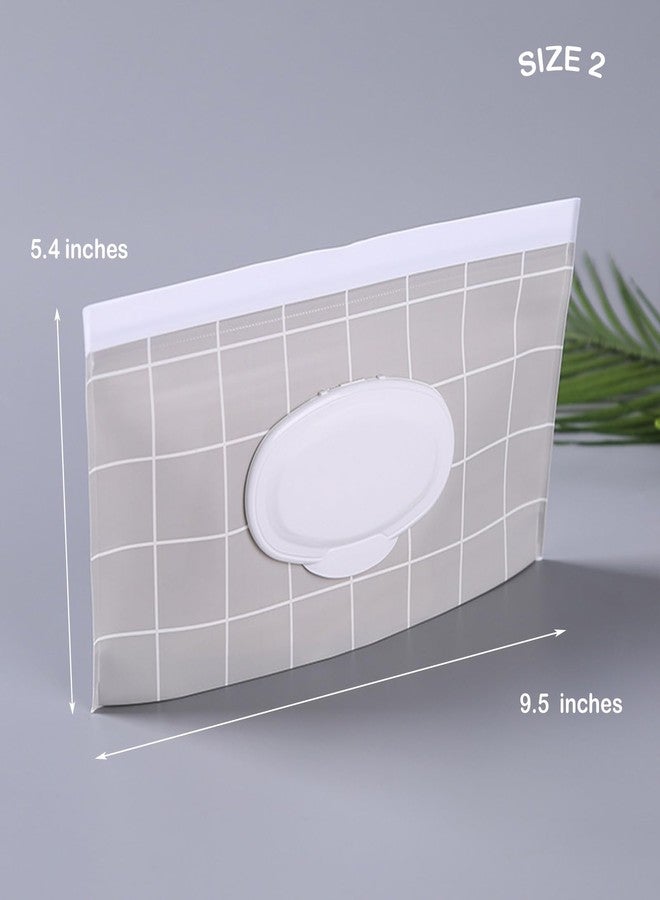 VOONGOR Portable Wet Wipe Pouch, Reusable Refillable Baby Travel Wipes Holder & Case, Lightweight Flushable Diaper Wipes Container (Plaid Pattern) - Image 3