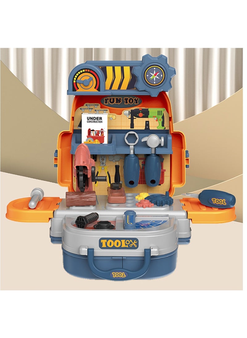 Little Story - Role Play Mechanic/Tools Station Toy Set School Bag (23 Pcs) - Yellow, 3-In-1 Mode - Image 1