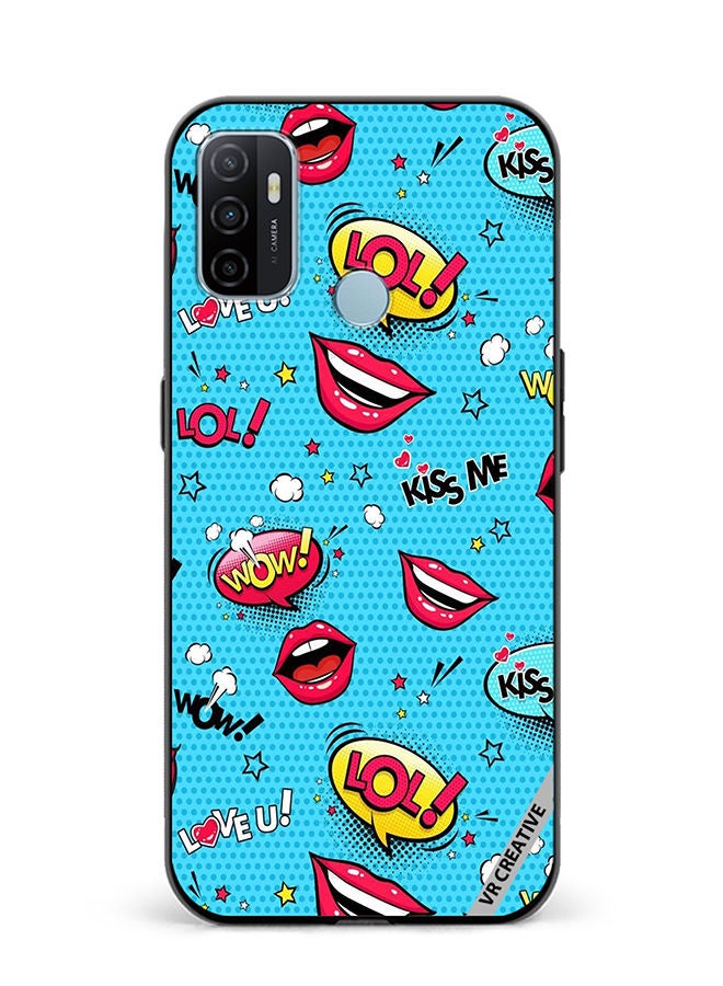 VR CREATIVE Protective Case Cover For Oppo A53 Pop Art Design Multicolour - Image 1
