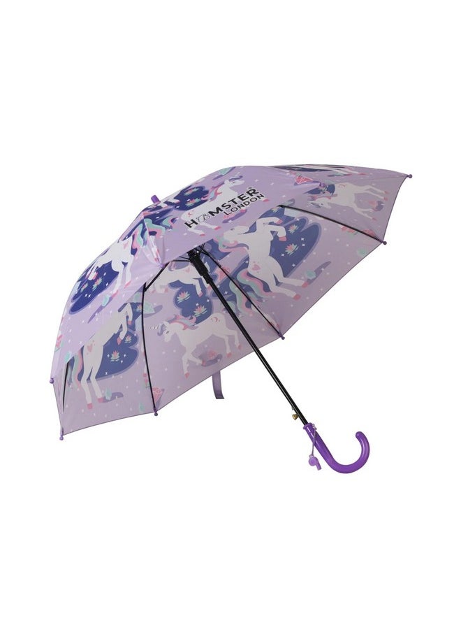Hamster London HAMSTER LONDON Dyno Amigoes Children's Dinosaur Umbrella/Animal Umbrella, Dino Umbrella/Umbrella for Kids/Jungle Theme Umbrella/Animal Umbrella for Children (Light Purple)  - Image 2