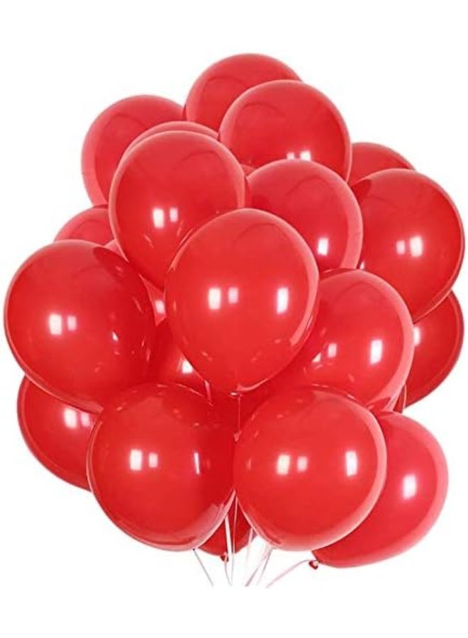 100 PCS 12 Inches Pearlized Red Latex Balloons Large Thick Big Round Shining Pearlescent Biodegradable Bulk Helium Gas or Air Inflated for Kids Birthday Wedding Party Decorations Supplies Favors  - Image 5