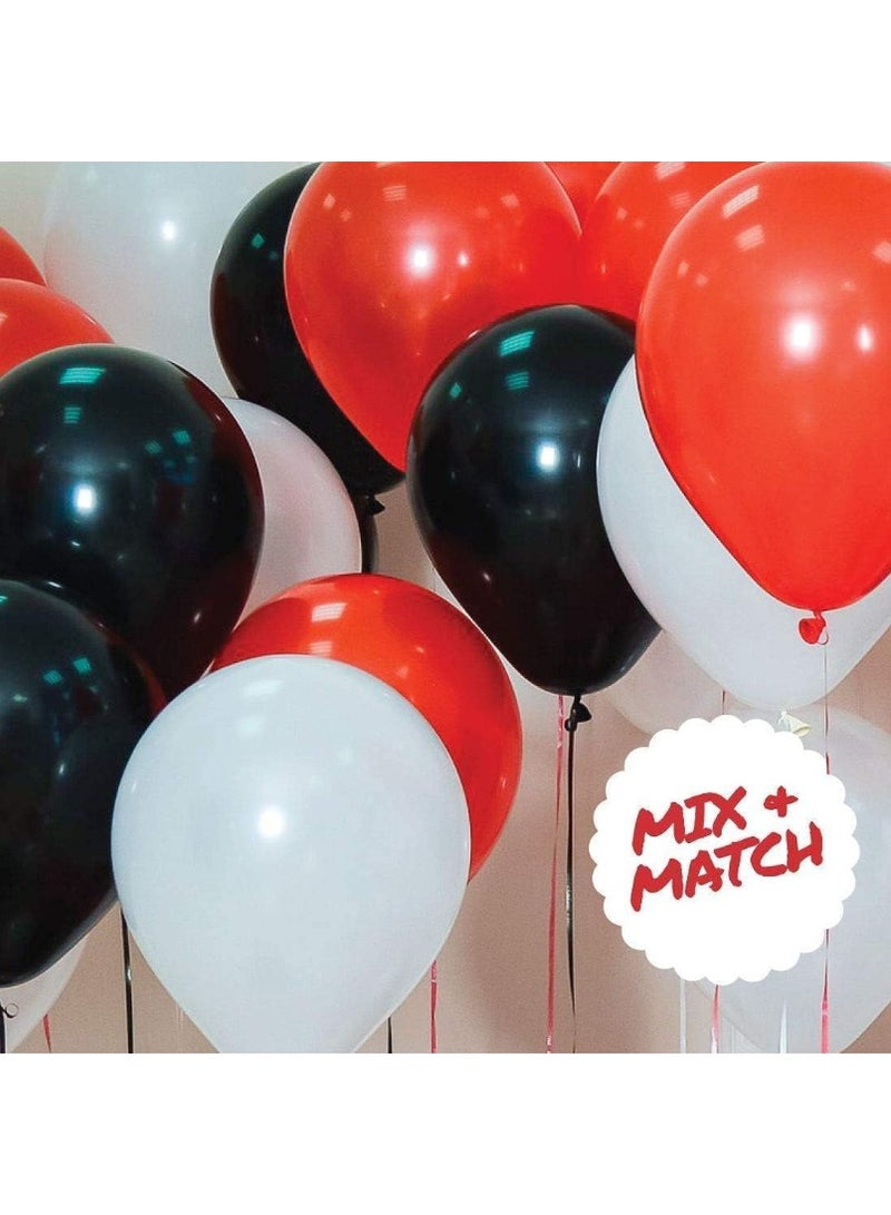 100 PCS 12 Inches Pearlized Red Latex Balloons Large Thick Big Round Shining Pearlescent Biodegradable Bulk Helium Gas or Air Inflated for Kids Birthday Wedding Party Decorations Supplies Favors  - Image 3