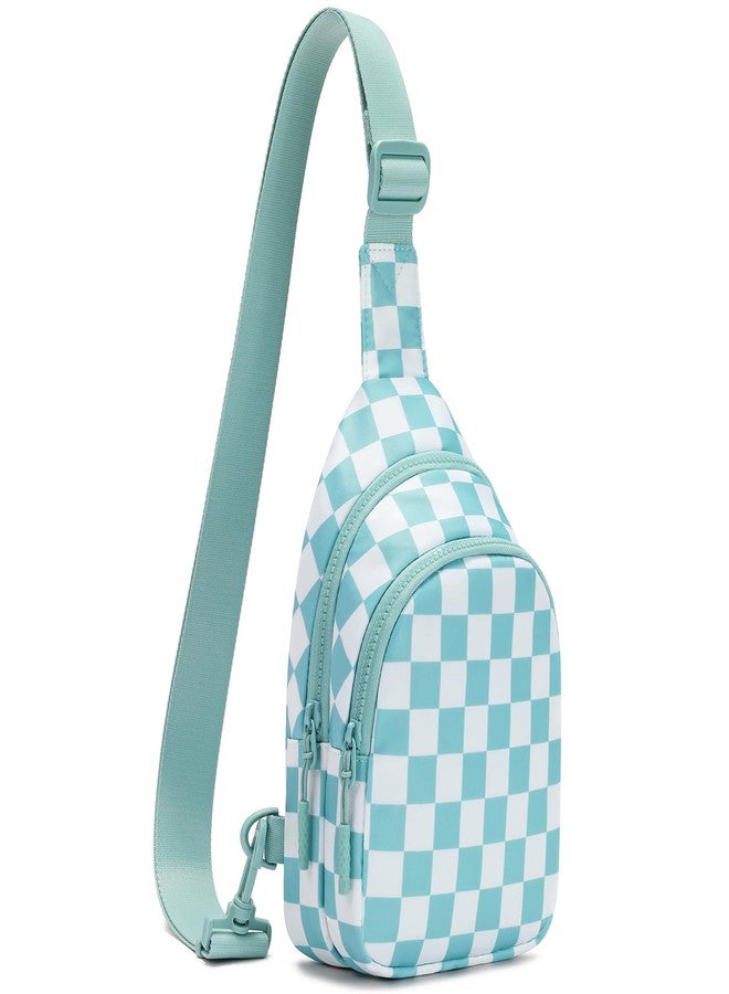 FODOKO Sling Crossbody Bag Main Compartment, Zippered Front Pockets, Adjustable Shoulder Strap, WaterResistant Lightweight, Ice Blue - Image 1