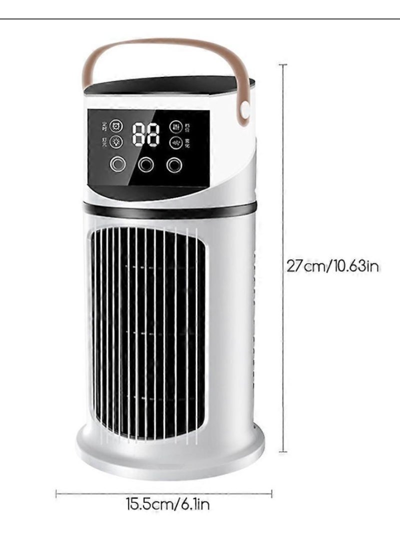 مروحة ترطيب هواء محمولة مع مكيف هواء، 9 مستويات تبريد قابلة للتعديل لغرفة النوم وغرفة المعيشة - Image 2