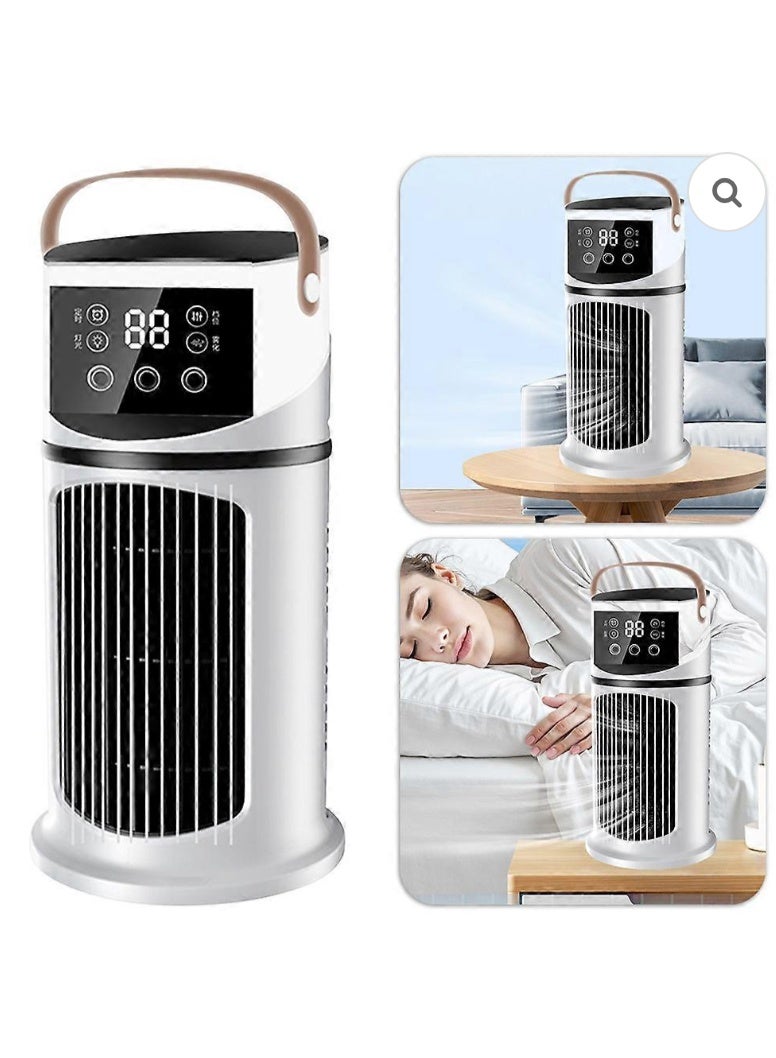 مروحة ترطيب هواء محمولة مع مكيف هواء، 9 مستويات تبريد قابلة للتعديل لغرفة النوم وغرفة المعيشة - Image 4