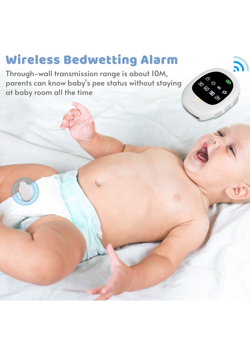 Generic Wireless Bedwetting Alarm Potty Training Watch with Wristband for Kids Elder Care 40M Effective Range Vibration/ Sound/ Vibration + Sound Reminding 30min/60min/90min/2H Timer Built-in Battery LED Indi  - Image 5