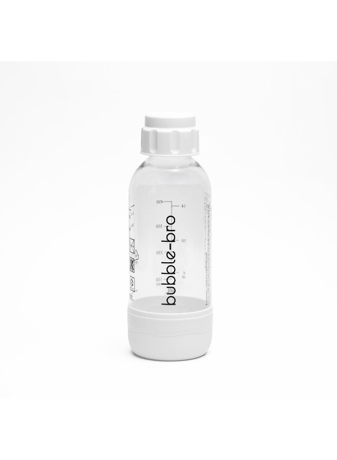 بابل-برو زجاجة 500 مل خالية من مادة BPA - للاستخدام مع صانع المياه الفوارة Bubble-bro Origin (أبيض) - Image 1