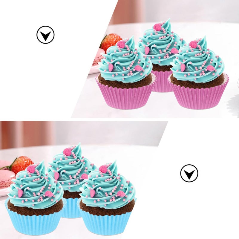 400pcs Assorted Color Muffin Cupcake Liners Greaseproof Baking Paper Cups for Home Bakery - Image 4