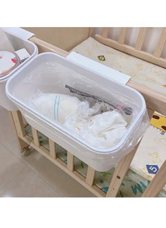 Little tots Hanging Basket, Hanging Diapers Bag, Home Table Box White color  - Image 5