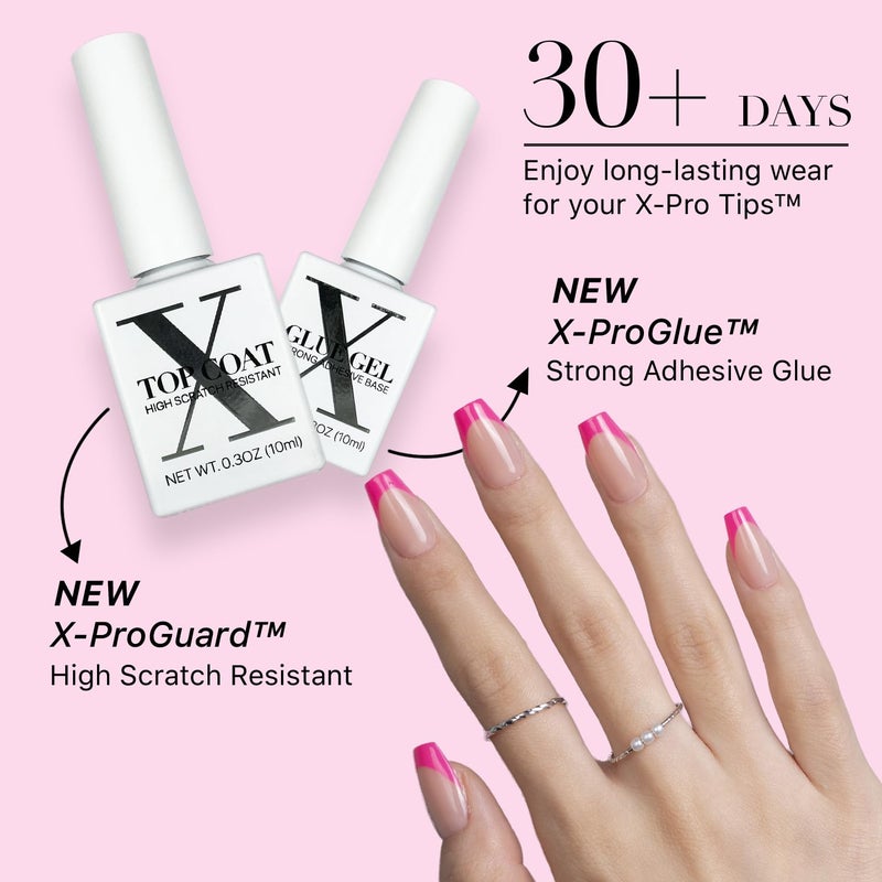 SXC Cosmetics X-Pro Tips French Tip Press On Nails - Bright Pastel Glow in the Dark Series (GLOW119KIT-S Coffin) - Image 5