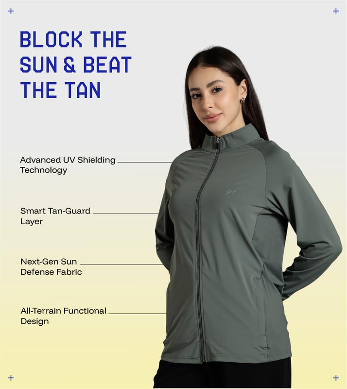 BLUE TYGA Womens Sunscreen Jacket ICE Pro – UPF 50+ Cooling Jacket for Men & Women|Cool Rush Pro Tech,UV Protection,Breathable,Sweat-Wicking, Anti-Microbial, Lightweight Sun Hoodie for Outdoor Sports & Travel - Image 3