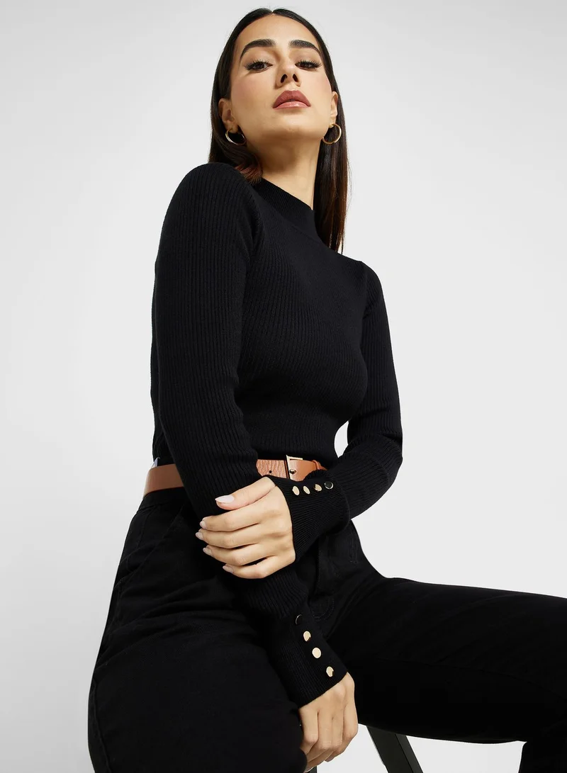 NEW LOOK Button Sleeve Top
