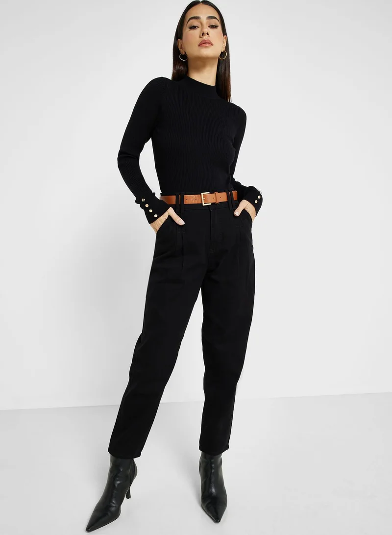NEW LOOK Button Sleeve Top