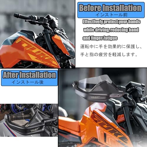 MAORANG For Duke 390 Duke 125 250 390 2026 2025 motorcycle hand guard hand guard windshield Handle both hands windproof duke 390 125 250 2014-2026 Motorcycle Accessories (black) - Image 3