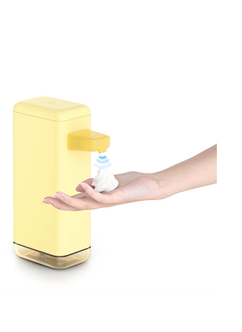 SYOSI - Automatic Soap Dispenser, 3 Level Adjustable Duck Foaming Soap Dispenser,14oz/400ml Rechargeable,Touchless Hands Free Soap Dispenser for Bathroom and Kitchen - Image 1