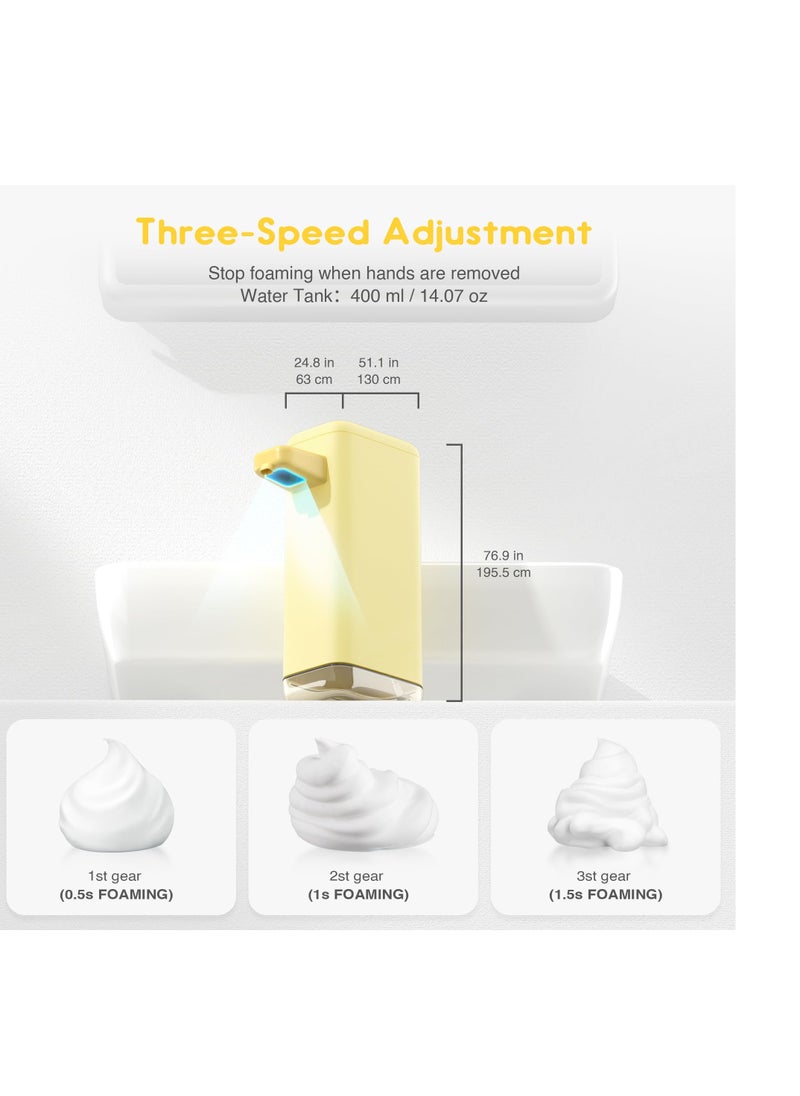 SYOSI - Automatic Soap Dispenser, 3 Level Adjustable Duck Foaming Soap Dispenser,14oz/400ml Rechargeable,Touchless Hands Free Soap Dispenser for Bathroom and Kitchen - Image 1