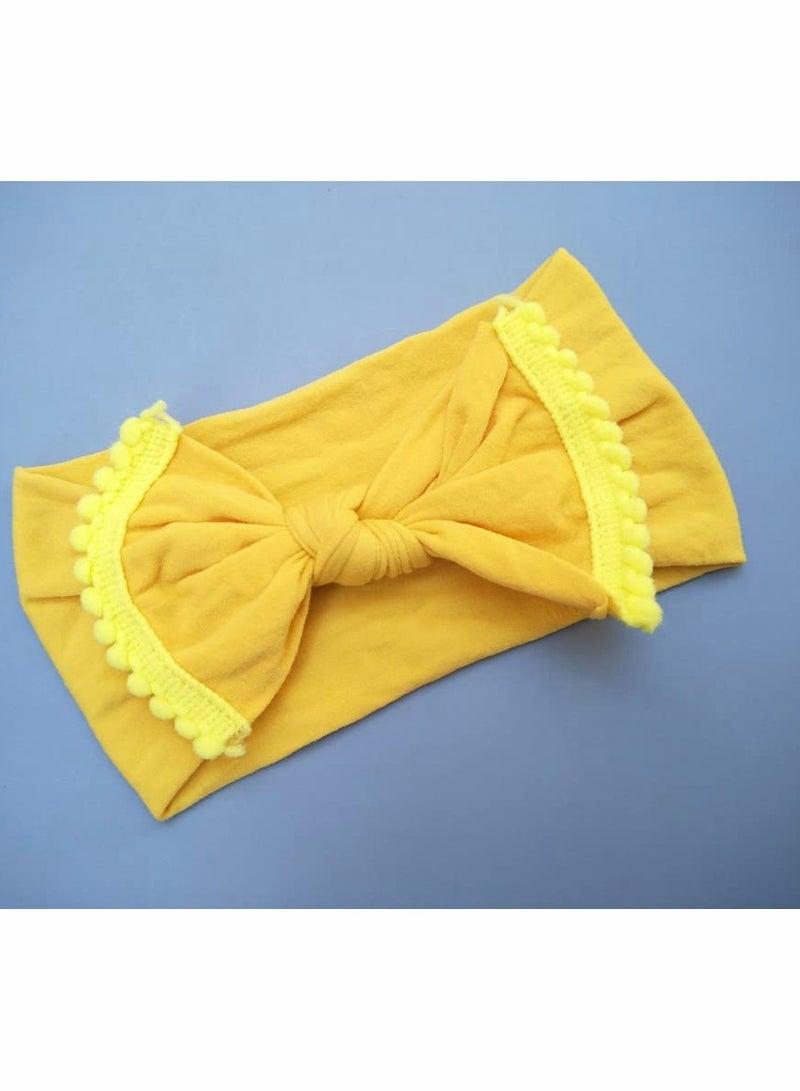 Excefore Baby Hair bands, Turban Hats with Seaming Bowknot Nylon Hair band - Image 3