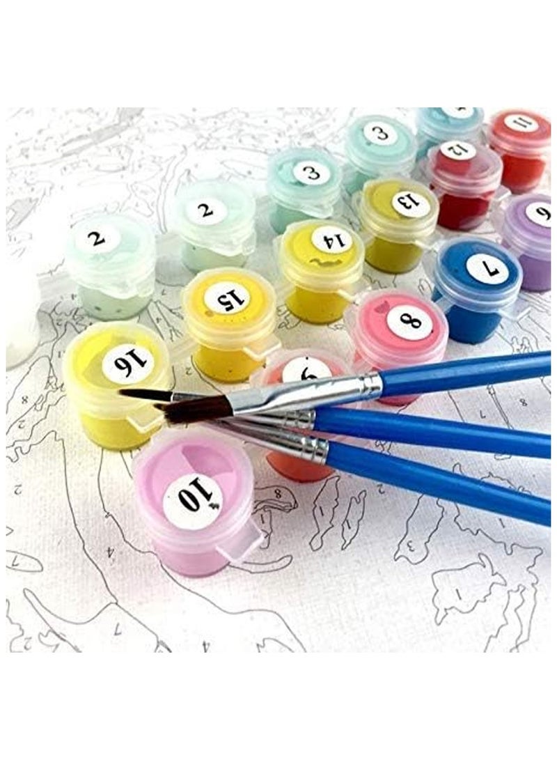 كول بيبي ديي اللوحة الرقمية جدار الفن الاكريليك اللوحة غرفة المعيشة رسمت باليد ديكور المنزل 40x50cm - Image 3