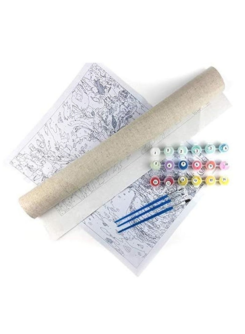 كول بيبي ديي اللوحة الرقمية جدار الفن الاكريليك اللوحة غرفة المعيشة رسمت باليد ديكور المنزل 40x50cm - Image 2