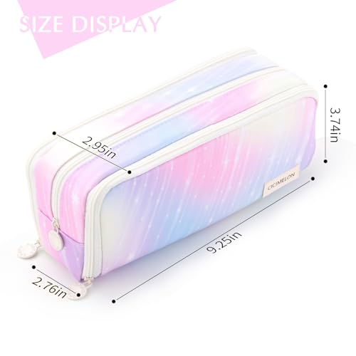 CICIMELON Large Capacity Pencil Case 3 Compartment Pouch Pen Bag for School Teen Girl Boy Men Women (Meteor) - Image 5