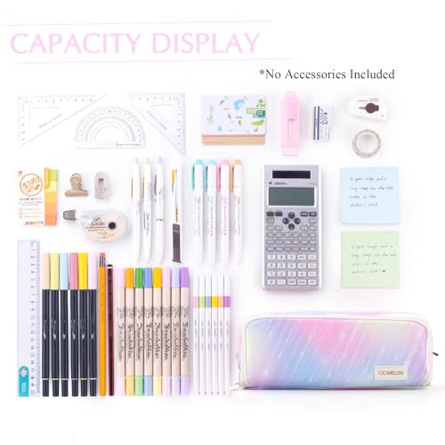 CICIMELON Large Capacity Pencil Case 3 Compartment Pouch Pen Bag for School Teen Girl Boy Men Women (Meteor) - Image 4