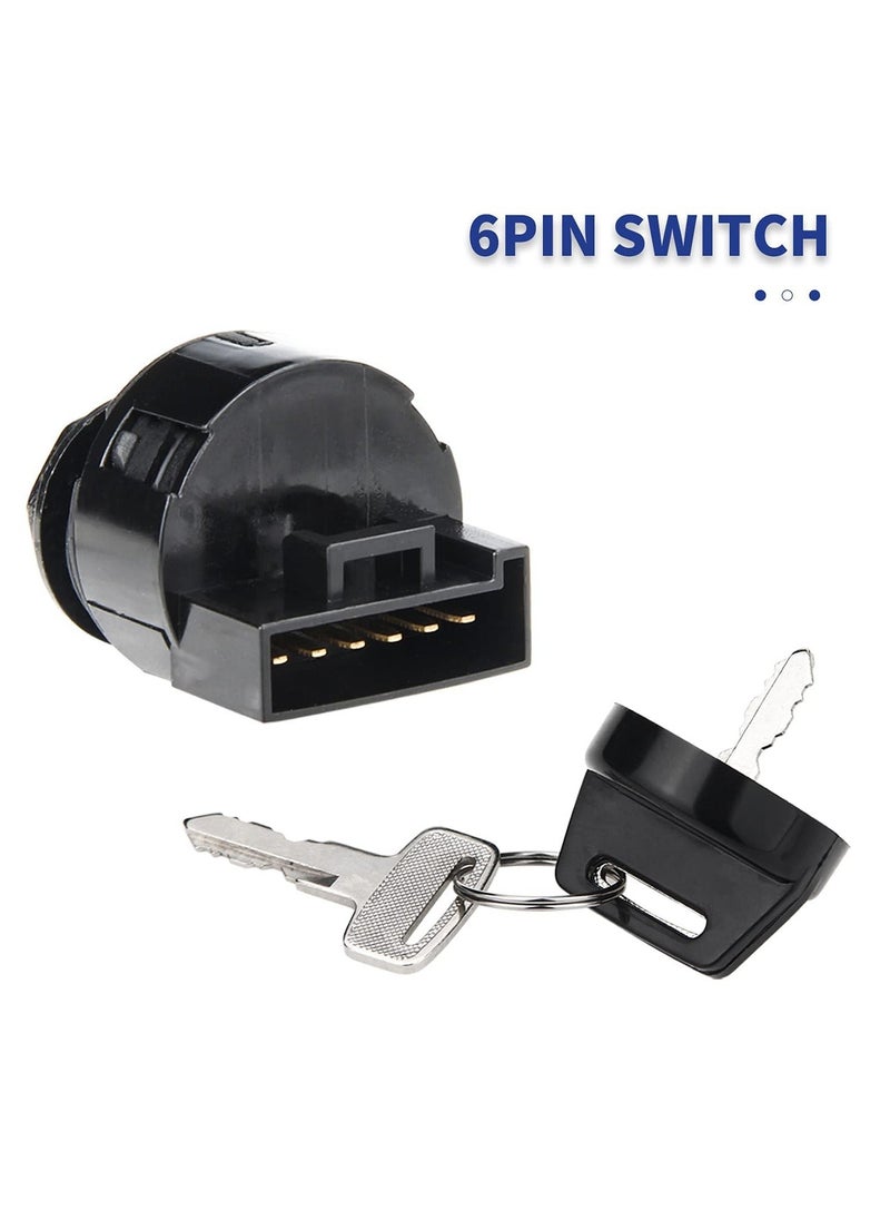 Y&D - SYOSI 6-pin Ignition Switch for Polaris Ranger 400 425 500 570 700 800 900 1000 RZR Sportsman 600 - Replace 4011002 4012165, Key with Off/Run/Start - Image 1