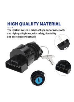 Y&D SYOSI 6-pin Ignition Switch for Polaris Ranger 400 425 500 570 700 800 900 1000 RZR Sportsman 600 - Replace 4011002 4012165, Key with Off/Run/Start  - Image 4