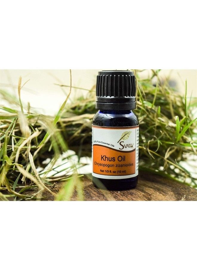 SVATV - KHUS Essential Oil Therapeutic Grade Aromatherapy Oils Fragrance Oil for Diffuser Yoga Massage & DIY Personal Care 10 ml - Image 1