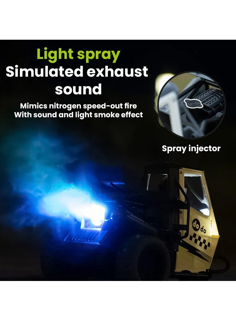 RC Motor Tricycle 1:16 Scale | 3-Wheel High-Speed RC Motorcycle with Spray, LED Lights & Sound | 25km/h | 2.4GHz Remote Control | Shock Absorbers | Kids & Beginners Off-Road Stunt Bike - Image 3