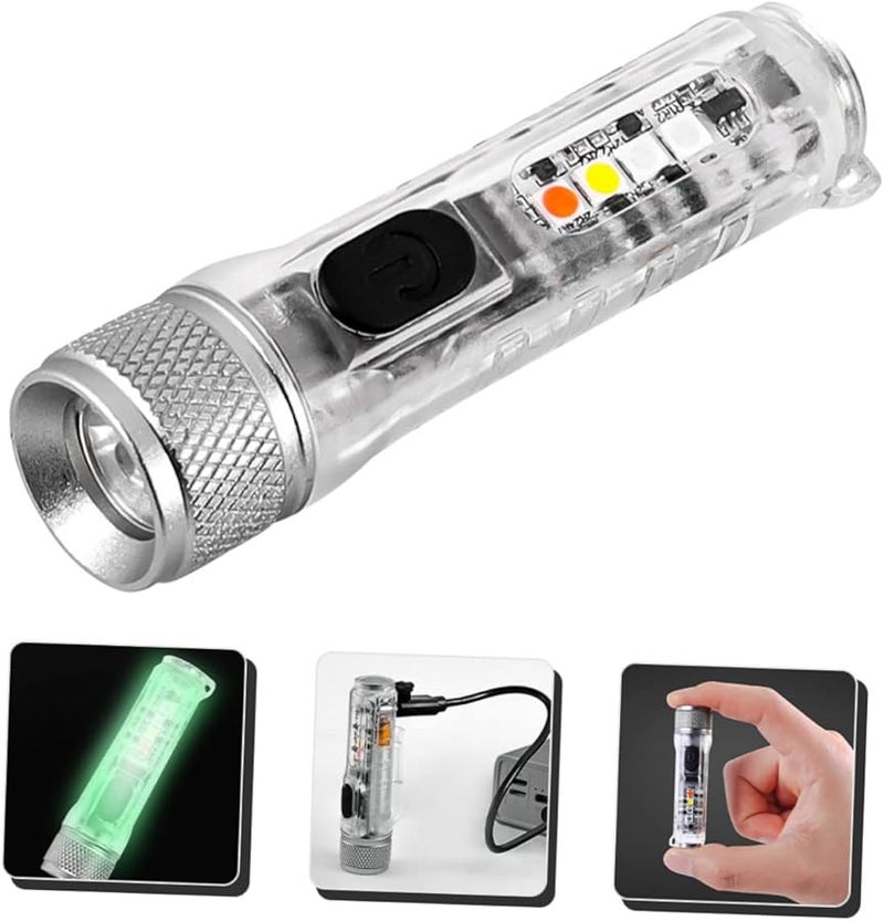 Rechargeable Mini Keychain Flashlight LED Torch Light 300mAh Battery Outdoor Use - Image 4