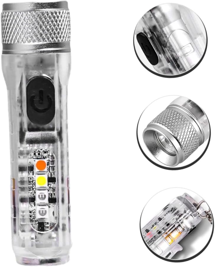 Rechargeable Mini Keychain Flashlight LED Torch Light 300mAh Battery Outdoor Use - Image 5