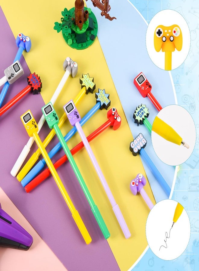 LiYiQ 50 PCS Video Game Cartoon Cute Fun Pens Kawaii Games Handle Level Up Games Console Shape Gel Black Ink Pen Cute Video Game Pens for Office Home Present - Image 4