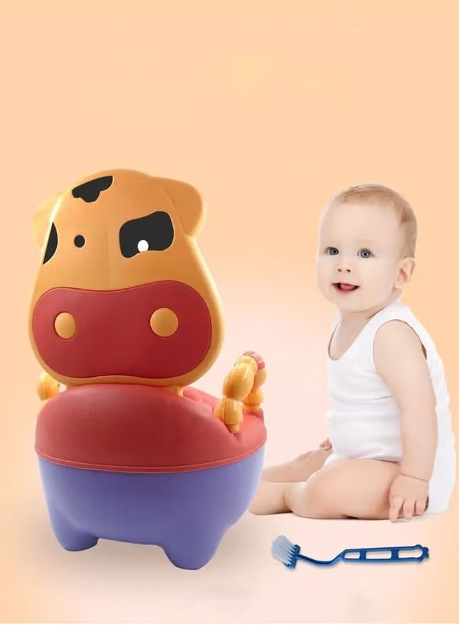 oldlaiben Baby Potty Toilet, Baby Potty Training Seat Kids Potty Chair Portable Potty Toilet Trainer Children Travel Potty Toilet with High Back Support & Lid & Removable Potty Pot for Toddler Baby Kids (Multicolour) - Image 2