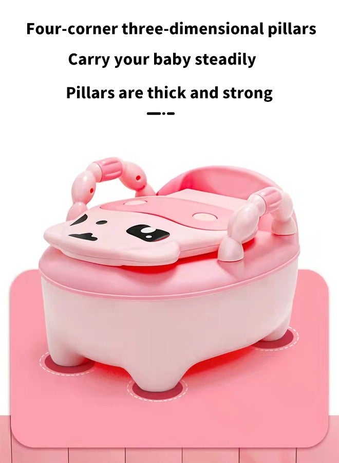 oldlaiben Baby Potty Toilet, Baby Potty Training Seat Kids Potty Chair Portable Potty Toilet Trainer Children Travel Potty Toilet with High Back Support & Lid & Removable Potty Pot for Toddler Baby Kids (Multicolour) - Image 5