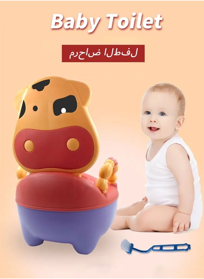 Generic - Toilet Trainer with Lid Toddler Potty Chair with Soft Seat Removable Toilet Tissue Dispenser and Splash Guard Non-Slip Potty Toilet for Toddler Baby KidsNon-Slip for Toddler Baby Kids - Image 1