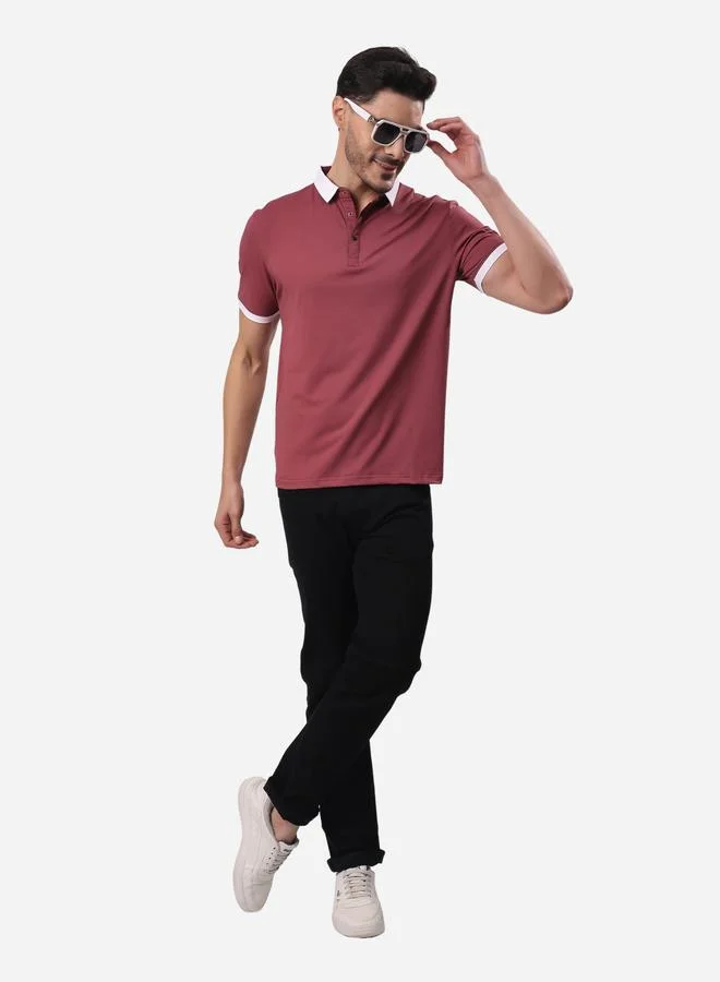 ستايلوكس Stylox Contrast Trim Short Sleeve Regular Fit Polo T-Shirt